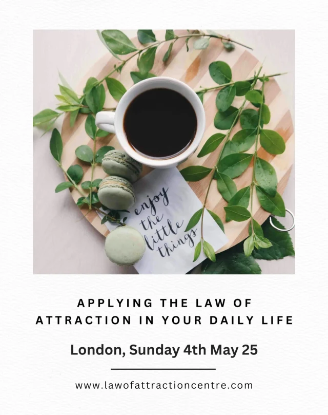 Sunday 4th May 2025, London Workshop @thelifecentre : Applying the Law of Attraction in Your Daily Life
This workshop will show you how to apply the Law of Attraction in daily life to help you attract new experiences, relationships and situations, a greater sense of well-being or to move forward on your spiritual path.
Tracy shares what she has learnt and pioneered through facilitating hundreds of events across the UK, US and Asia over the last twenty years, about what works when applying the Law of Attraction. With simple and transformative processes including written exercises and meditation, you will empower yourself with a powerful, practical approach to personal development. Tracy’s pioneering presentation delivering The Law of Attraction Centre technology is optimistic and soothing, whilst bringing empowering results on all subjects. Inspiring, comprehensive handouts are also provided.
Benefits of Attending this Workshop:
• Determine how to incorporate the Law of Attraction into your daily life
• Learn the principles of manifestation
• Discover how to deliberately attract more of what you want: abundance, improved relationships, health & well-being or any other desire
• Begin to enjoy your life more
• Let go of any negative thought habits that have been blocking your dreams and ambitions
• Meet and connect with like-minded people in an uplifting and friendly space
• This workshop includes printed Law of Attraction exercises
This event is suitable for you whether you are new to the Law of Attraction principles or you have been applying them for longer. Please note that it is necessary to be aged 18 years or older to attend this event.
“I left the workshop with a renewed sense of hope and feeling that I knew what techniques to do to make the changes that I want to make.”
Date: Sunday 4th May 25, 12.30pm - 3pm
Location: The Life Centre, 15 Edge Street, London W8 7PN
For more details and booking please visit: https://thelifecentre.com/workshops/living-the-law-of-attraction
#lawofattraction #lawofattractionworkshop #lawofattractionlondon