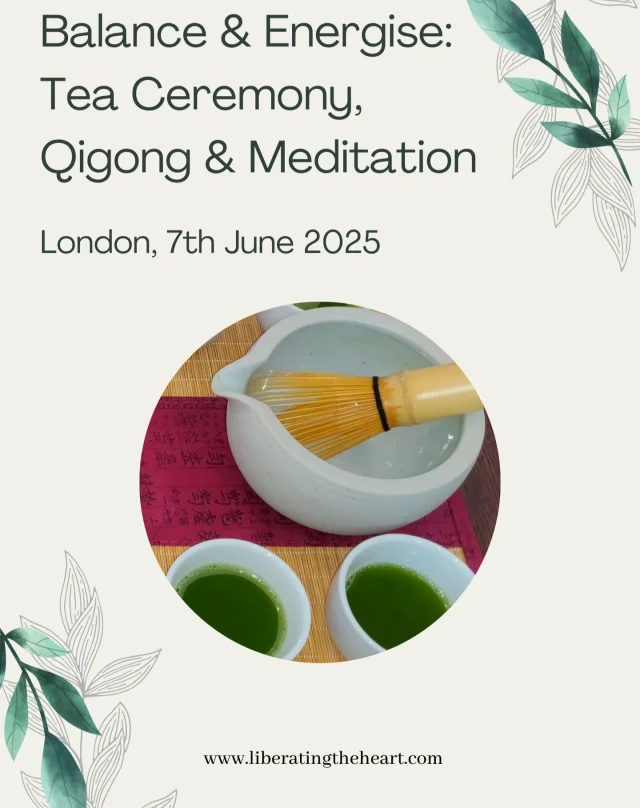 THIS SATURDAY, 7TH JUNE IN LONDON @thelifecentre : BALANCE & ENERGISE- TEA CEREMONY, QIGONG & MEDITATION
At this special event you will learn powerful yet gentle qigong practices to assist with finding greater balance, enhancing your energy and living more in harmony with nature.
‘Peace, happiness and joy is possible during the time I drink my tea.’ Thich Nhat Hanh
Tea has long been associated with meditation and there will be the chance to reflect and set intentions at the calming, meditative matcha green tea ceremony. Chamomile tea will also be available.
Benefits of Attending this Event:
- Experience qigong movements that bring greater peace of mind and well-being
- Learn ways to live in harmony with nature
- Have an opportunity to reflect and relax at the tea ceremony
- Discover practices to balance and enhance your energy that can be done on a daily basis
- Learn about subtle energy and how it relates to awakening more deeply to your true nature
- Enjoy meditative time with like-minded people
For more details and booking please visit: https://thelifecentre.com/workshops/balance-energise-tea-ceremony-qigong-meditation
#qigonglondon #teaceremonylondon #qigongandteaceremony